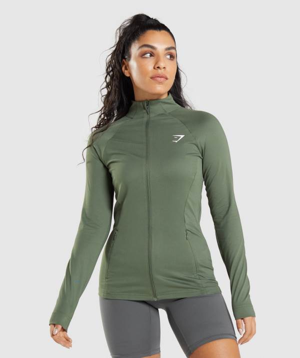 Damske Bundy Gymshark Training Olivovo Zelená | AB8947520